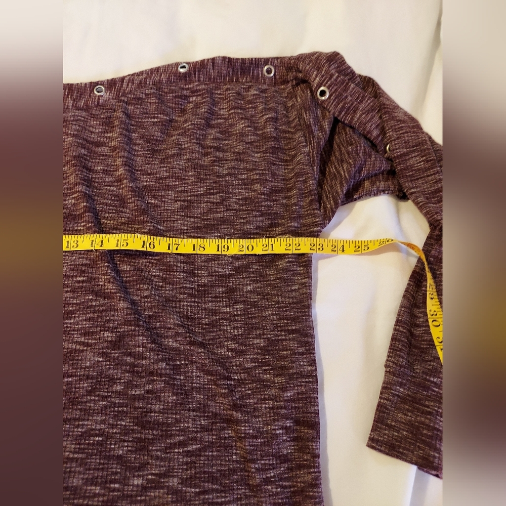 BKE Women's Maroon Boatneck Long Sleeve Top With Silver Grommet Details - Picture 5 of 7